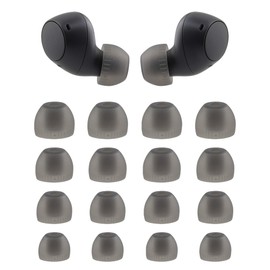 NANLANFAN Replacement Silicone Ear Tips for Sony WF-C510 / WF-C500 / WF-C700N / WF-C710N Wireless Earbuds, 8 Pairs (XS/S/M/L) (Black)