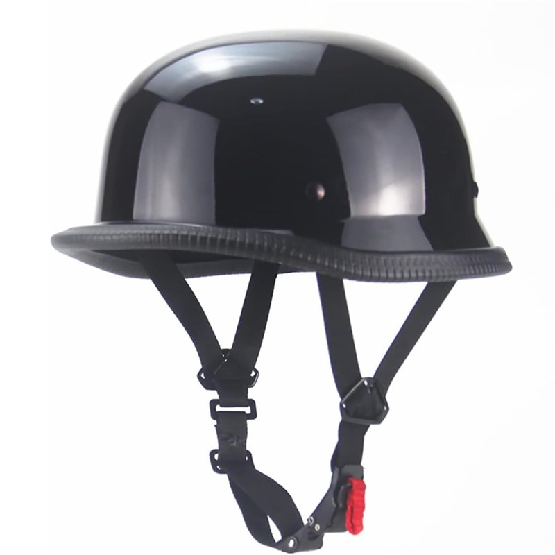 QICHAO Motorcycle Helmets, Personality Vintage Adult Half Helmet Open Face