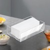 Acrylic Napkin Holder, Clear Modern Design, Countertop Napkins Dispenser, Flat
