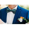 HISDERN Bow tie for men, bow tie with pocket square,