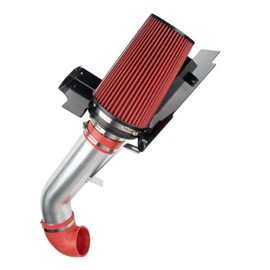 KAX Cold Air Intake Kit Compatible with Escalade, Silverado 2500 HD, Yukon XL 1500, Tahoe, Sierra 2500 HD, Sierra 1500, Silverado 3500, Avalanche 1500, Suburban 1500, Silverado 2500 2004-2006, Red