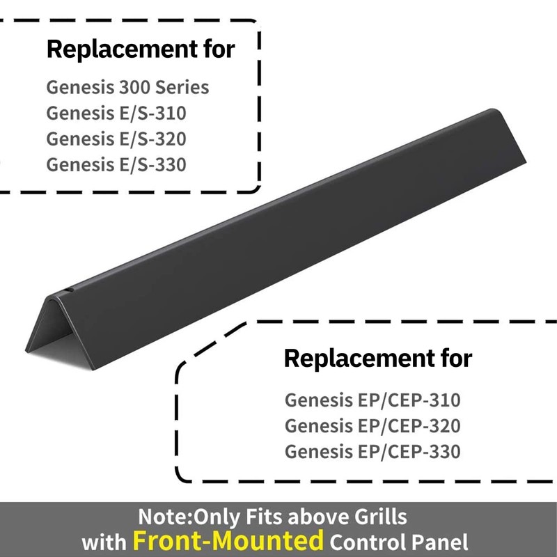 X Home 17.5" Heavier Flavorizer Bars Replacement with Front-Mounted Control,