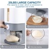 Rubtlamp 22.5-25 Lbs Gray Rice Dispenser, Rice Container with Lid,