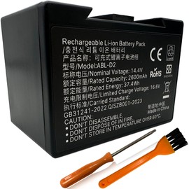 Anepoch ABL-D2 Battery Compatible with for Roomba j7 i4 i6 and i8 Series j7 j7+ j7550 i4 i4+ i4150 i8 i8+ i8550 Roomba Combo j5 i5 j7+ j9+Series Robots Vacuum Cleaner 14.4V 2600mAh 37.4Wh