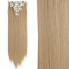 22Inch Long Straight Wavy Hair Extension 7Pcs/Set 16 Clips High
