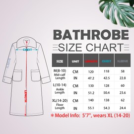 Oksun Womens Long Zipper Robe: Full Length Soft Fleece Warm Bathrobe - Cozy Fuzzy Winter Housecoat Plus Size (Navy, L)