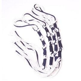 Holy Land Market Tzitzits (Set of Four) White with Dark Blue Thread