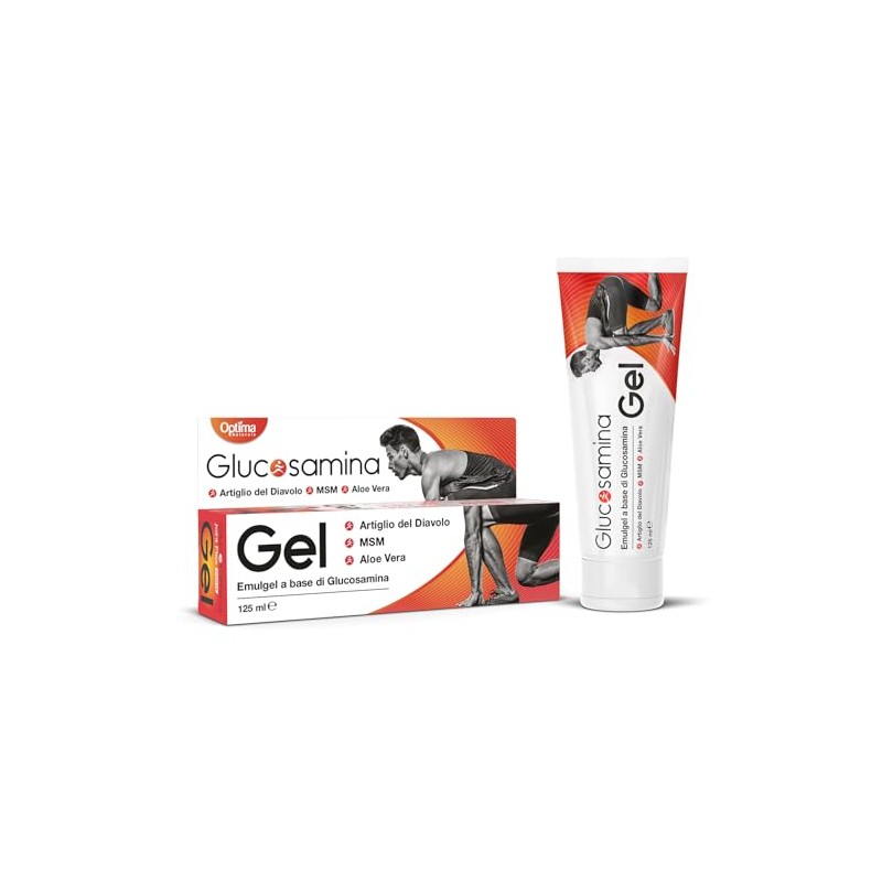 Glucosamina Gel, 125 ml con Artiglio del diavolo, non unge,