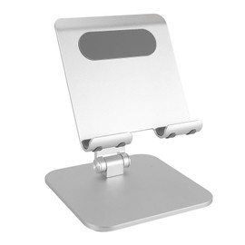 Depisuta Tablet Stand, Foldable Portable Tablet Stand Holder, Angle Height Adjustable Holder, Universal for 5-13 Inch Phones, for Kitchen, Bedside, Office Table