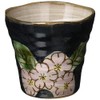 Mino Ware 131-1514 Chuhai Flower (Black)