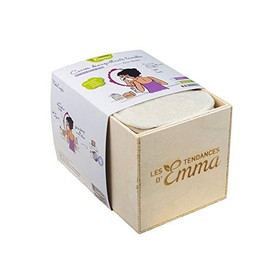 Les Tendances d'Emma - Set Eco Belle Bois â 15 quadratische Make-up-Entferner, zweiseitig, Bio-Baumwolle
