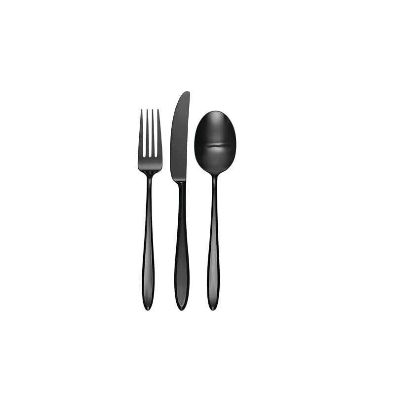 Hampton Forge 894843 Ayla Black 12 Piece Flatware Set