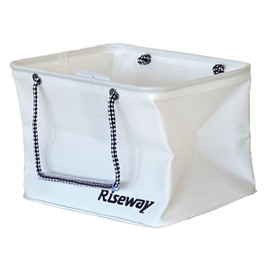 Riseway UEV-044 Surf Fishing Folding Backkan (No Lid), 11.8 inches (30 cm), White