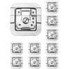 QWORK Road Case with Recessed Latch, Heavy Duty Recessed Butterfly