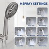 YASINU All Metal Bathtub Faucet with Sprayer 10 Settings, Universal
