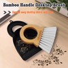 Xifando Mini Broom and Dustpan for Housekeeping-Bamboo Handle Small Broom