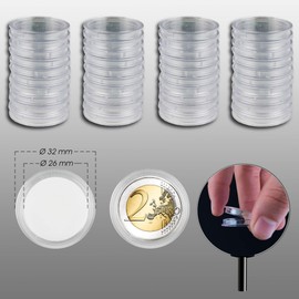 40 Prophila Coin Capsules 26 mm Inner Diameter e.g. for 2 €URO Coins