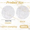 URROMA 50 Pcs Silver Disposable Dining Mat Silver Foil Mesh