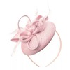Caprilite Bead Round Pillbox Loop Sinamay Headband Fascinator for Women