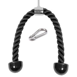 Anjing Tricep Push Pull Down Rope for Multi Gym Cable Attachment Fitness Rope Complete with Snap Hook Carabiner