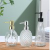 300ml 10oz Simple Retro Clear Soap Dispenser with Gold Pump