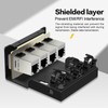 PBAEGAV Patch Panel 4 Port with 4pcs Cat6A Keystone Jack【EC