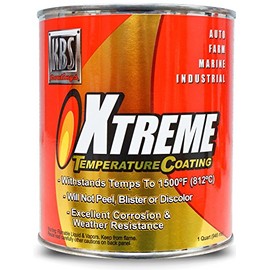 KBS Coatings 65402 Jet Black Xtreme Temperature Coating - 1 Quart, 32 Fl Oz (Pack of 1)