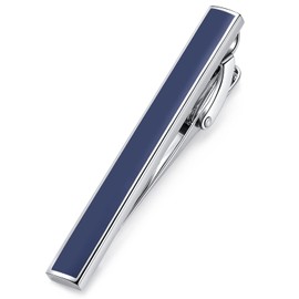 HONEY BEAR High Quality Men's Tie Clip Tie Clip Made of Stainless Steel, Navy Blue, Multi-Way, Copper, brass, stainless steel, No Gemstone