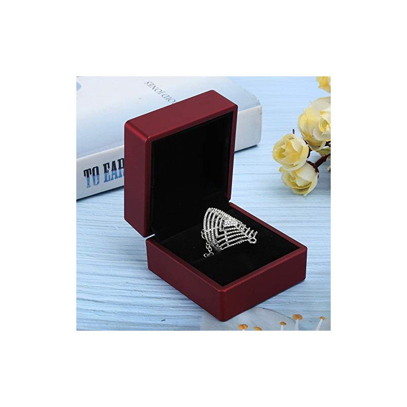 Caja de anillo, caja de anillo de bodas de terciopelo