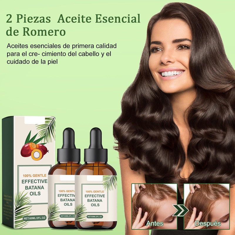 BSMKD 2 Piezas Aceite de Batana, 60ml Batana Hair Oil,