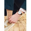 Casio Watch, Collection, Genuine Leather, Analog, Genuine Leather, black/white (date),