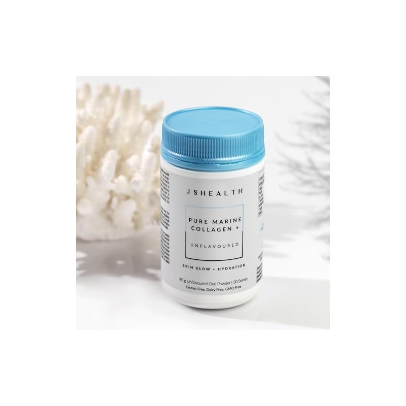 JSHealth Pure Marine Collagen Powder - Unflavoured, 90g / 30