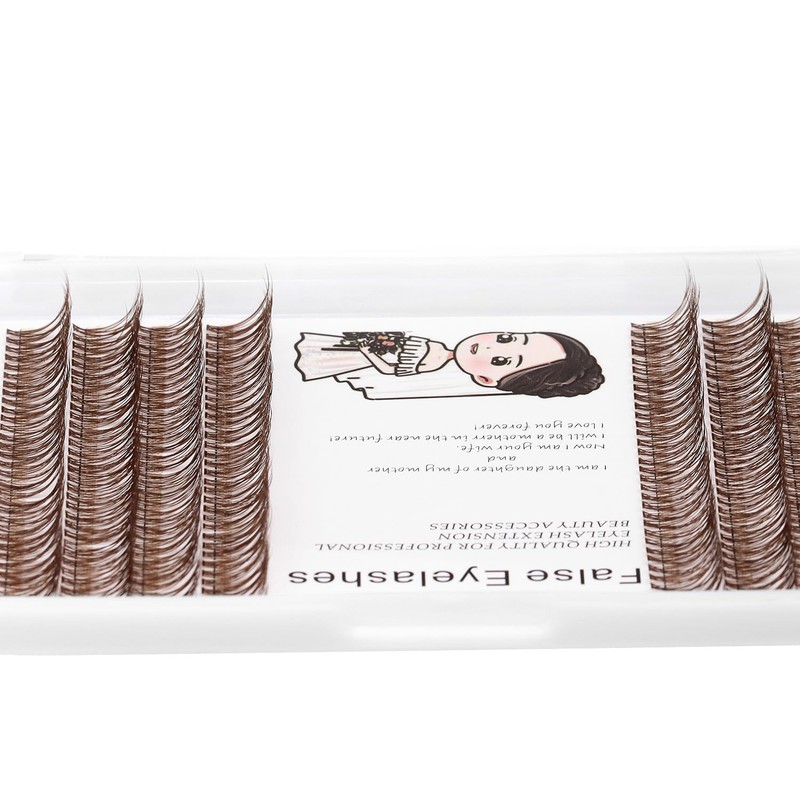 Bodermincer 231 Clusters D Curl Dark Brown/Black Individual Eyelash Extension