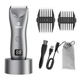 Adult Body Hair Clippers electric shave  waterproof USB Rechargeable for  men black hair trimmer Barber Kit Comfort Electricshaver - Color: gray