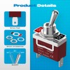 Marine Toggle Switch, Malictele SPST 2Pin Waterproof ON/Off Toggle Switch12V