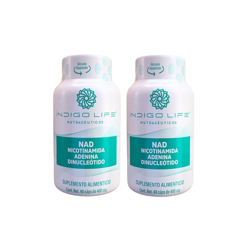 INDIGO LIFE NUTRACEUTICOS – Pack 2 Frascos de NAD (Nicotinamida