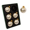 Kurt Adler 6 Piece Shiny Gold Glass Ball Ornament Box