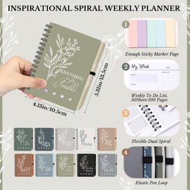 Dispowreath Employee Appreciation Gifts Bulk A6 Inspirational Journal with Motivational Ballpoint Pen Thank You Notebook Gifts for Back to School Student Teacher Coworker