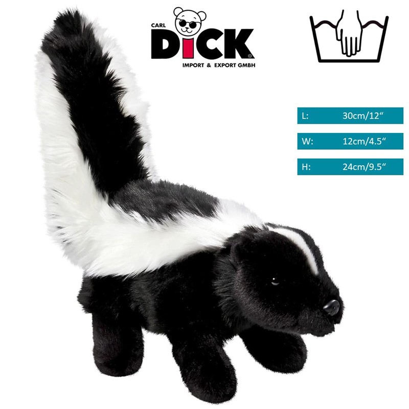 Carl Dick Skunk 11.5 inches, 30cm, Plush Toy, Soft Toy