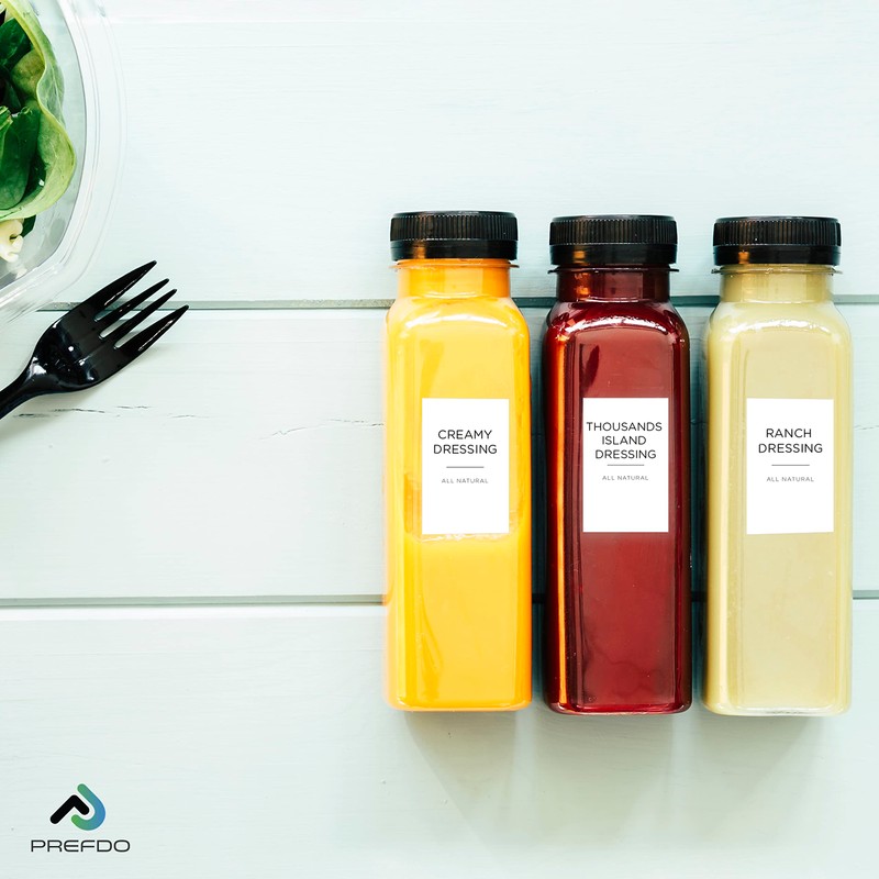Oils, Vinegars and Condiments Labels for Bottles, Prefdo 126 PCS