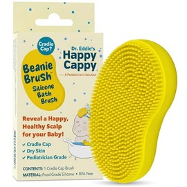 Happy Cappy Beanie Brush - Cradle Cap Brush for Babies, Dry Skin Care, Gentle Exfoliating Baby Scalp Scrubber for Bathing, Helps Dandruff and Flakes, 