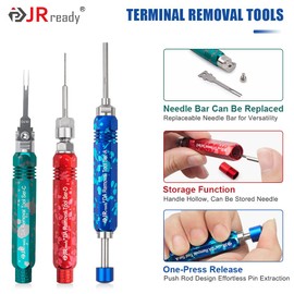 JRready ST5266 Electrical Pin Removal Tool Kit for AMP/Metri Pack/Weather Pack Series Connector, Car Repair Pin Extractor Tool for Electrical Harness terminals and Connectors