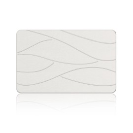 VEELOIM STONE BATH MAT DIATOMACEOUS SHOWER MAT NON-SLIP DIATOMITE - LINE1 WHITE