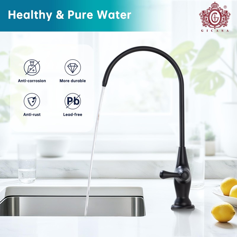 GICASA Sink Drinking Water Faucet, Sink Water Filter System, Suitable