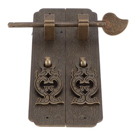 Furniture Door Handle, Chinese Style Antique Copper Gate Handle Cabinet Door Pulls for Cupboard Wardrobe Drawers Hardware