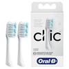 Oral-B Clic Toothbrush Replacement Brush Heads, Deep Clean, White, 2