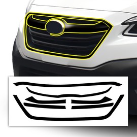 BOGAR TECH DESIGNS Front Chrome Delete Overlay Film Compatible with Subaru Outback 2020-2022, Gloss Black