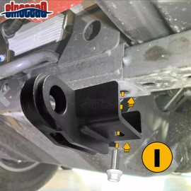Sinocea0 For 2009-2022 2023 Toyota Tacoma Front Tow Hook Bracket + D-Ring Shackles