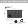 SHADEPLUS RV Awning Shade Screen Without Zipper 8'x16'3'',Black Mesh RV