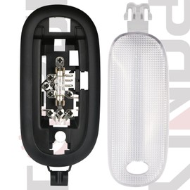 TQPONLY Car Roof Light Interior Dome Lamp Assembly | Compatible with Dodge Ram Jeep Accessories Parts | Replaces 5JG58TX7AD Inside Overhead Console Reading Light with Manual Control (Black)